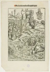 Red Sea Prints: Pharoah and His Host Perishing in the Red Sea (verso); The Freeing of King Joachim