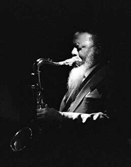 Saxophonist Gallery: Pharoah Sanders, Ronnie Scotts Jazz Club, London, 3 / 88. Creator: Brian O Connor