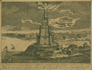 Fischer Von Erlach Prints: Pharos of Alexandria. Creator: Fischer von Erlach, Joseph Emanuel (1693-1742)