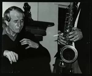 Bates Gallery: Phil Bates and the tenor saxophone of Spike Robinson at The Bell, Codicote, Hertfordshire, 1986