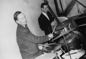 Basement Collection: Phil Seaman and Jeff Clyne, Ronnie Scotts, Gerrard Street, London, 1959. Creator: Brian Foskett