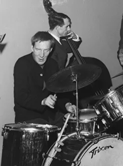Bates Prints: Phil Seaman and Phil Bates, Bulls Head, Barnes, London, c1965. Creator: Brian Foskett