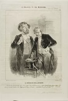 French Text Gallery: The Philanthropic Doctor (plate 10), 1843. Creator: Charles Emile Jacque