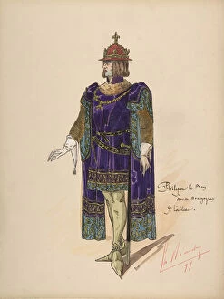 Theatrical Costume Collection: Philip the Good, Duke of Burgundy; costume design for Jeanne d Arc by the Paris Opera