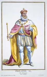 El Prudente Prints: Philip II, King of Spain, (1780). Artist: Pierre Duflos