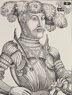 Gotha Gallery: Philip the Magnanimous (1504-1567), Landgrave of Hesse, embraced the reform in 1524, woodcut
