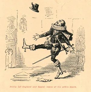 Gilbert Abbott A Gallery: Philip (of England and Spain) hears of his wifes death, 1897. Creator: John Leech