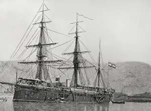 Philippine Revolution (1896-1898): the "Reina Cristina", 1898. Creator: Unknown