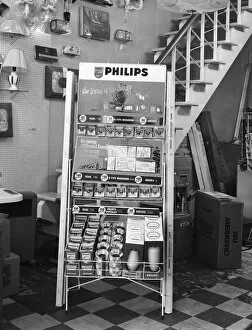Retail Gallery: Philips point of sale stand for light bulbs, 1962. Artist: Michael Walters