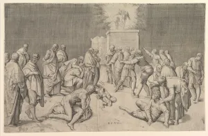 Philistine Prints: The Philistines Place the Ark of the Covenant in the Temple of Dagon, ca. 1540