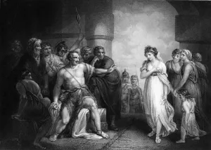 William Henry Egleton Collection: The Philistines took him, and put out his eyes, mid 19th century. Creator: WH Egleton