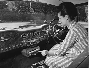 Record Player Prints: Phillips Auto Mignon in - car record player circa 1962. Creator: Unknown