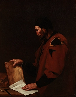 Giuseppe Prints: A Philosopher, probably Euclid, 1637. Creator: Jusepe de Ribera