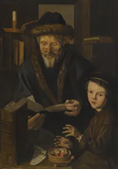 Specs Prints: Philosopher and the Young Child. Artist: Woutersz. called Stap, Jan (1599-1663)