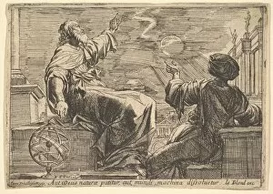 Philosopher Collection: Two Philosophers Watching an Eclipse, 1615-42. Creator: Pierre Brebiette