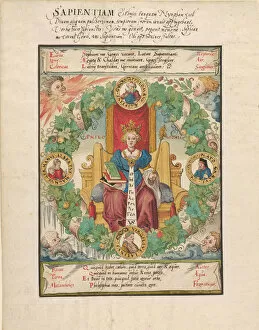 Claudius Of Ptolemaeus Collection: Philosophy Enthroned, mid-16th century. Creator: Virgil Solis