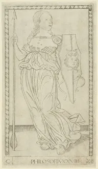 Mantegna Prints: Philosophy, plate 28 from Arts and Sciences, c.1465. Creator: Unknown