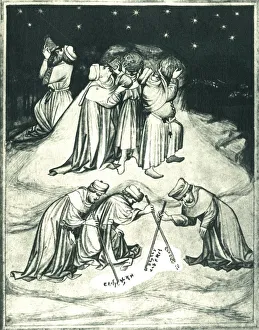 Sir John Collection: The Philospohers on the Summit of Mount Athos... 15th century, (1943). Creator: Unknown