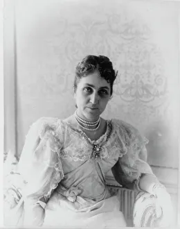 Mrs Phoebe Apperson Hearst Prints: Phoebe Apperson Hearst, c1895. Creator: Frances Benjamin Johnston