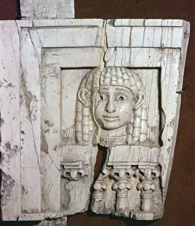 Astarte Gallery: Phoenician ivory of a woman at a window, 8th century BC