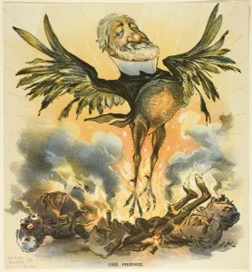 Phoenix Prints: The Phoenix, from Puck, 1890. Creator: Joseph Keppler