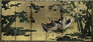 Attributed To Gallery: Phoenixes and Paulownia, late 1500s. Creator: Tosa Mitsuyoshi (Japanese, 1539-1613), attributed to
