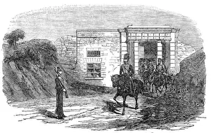 Crimea Ukraine Prints: The Phoros Gate, before Sebastopol - sketched by J. A. Crowe, 1856. Creator: J. A. Crowe