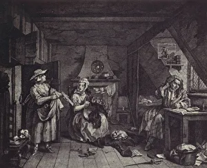 Alexander Pope Gallery: [photo-reproduction of Hogarths print illustrating the Dunciad, Book I, line III]