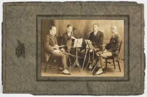 Music Score Prints: Photograph of Hall Johnson and the Negro String Quartet, ca. 1923. Creator: S. Tarr