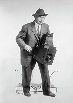 Photographer with Large Format Camera, 1914. Creator: Harris & Ewing. Photographer with Large Format Camera, 1914. Creator: Harris & Ewing