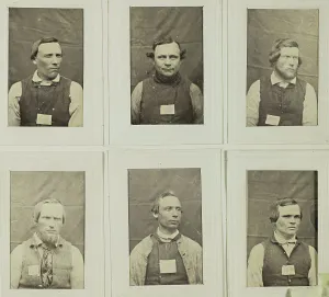 Criminals Prints: Photographic Album for the year 1861 of prisoners kept at Warberg Fortress