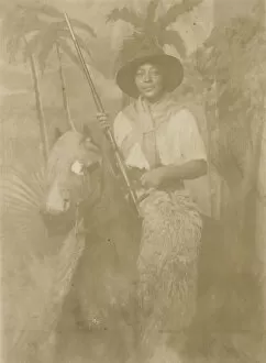 Black Lives Matter Collection: Photographic postcard portrait of Margarette Davenport in costume, early 20th century