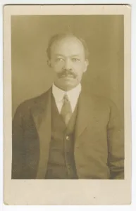 Photographic postcard of Senator Henry Hall Falkener, early 20th century Photographic postcard of Senator Henry Hall Falkener, early 20th century