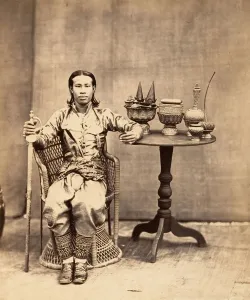 Cambodia Prints: Phra-Keo-Pha, Frere du Roi, 1866. Creator: Emile Gsell