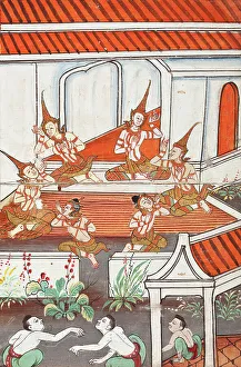 Thailand Prints: Phra Malai Manuscript (image 19 of 21), between c1860 and c1880. Creator: Unknown