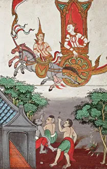Thailand Prints: Phra Malai Manuscript (image 5 of 21), between c1860 and c1880. Creator: Unknown