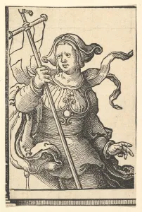 Lucas Jacobsz Prints: Phrygian Sibyl, from the series of Sibyls, ca. 1530. Creator: Lucas van Leyden