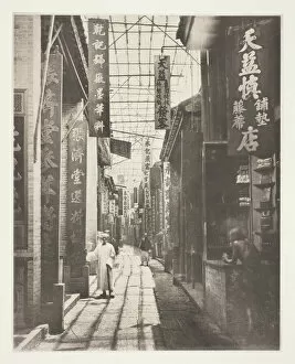 Shop Front Collection: Physic Street, Canton, c. 1868. Creator: John Thomson
