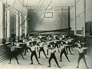Derbyshire Gallery: Physical Exercises at the Royal Institution for the Deaf and Dumb, Friar Gate, Derby, 1902