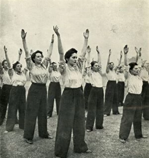 Trousers Collection: Physical Training at a Recruits Depot, c1943. Creator: Cecil Beaton