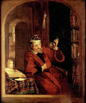 Consideration Prints: A physician examining urine, c1670s. Creator: Unknown