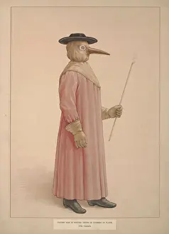 Masked Prints: A physician wearing a seventeenth century plague preventive costume