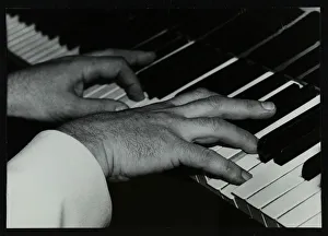Recording Studio Prints: Pianist Brian Dees hands at work, Lansdowne Studios, Holland Park, London, 1989