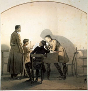 Images Dated 10th February 2011: At the Piano, 1855