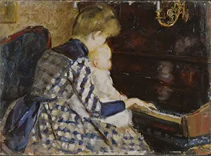 At the Piano, 1890. Creator: Vilhelmina Carlson