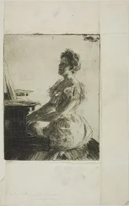 At the Piano, 1900. Creator: Anders Leonard Zorn