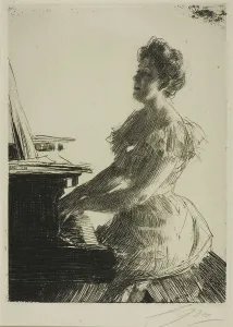At the Piano, 1900. Creator: Anders Leonard Zorn