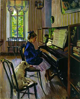 Images Dated 15th June 2010: At the Piano, 1914. Artist: Sergey Vinogradov