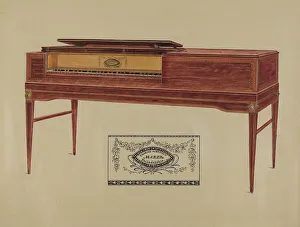 Choate Florence Prints: Piano, c. 1936. Creator: Florence Choate