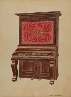 Casters Prints: Piano, c. 1936. Creator: Lorenz Rothkrantz
